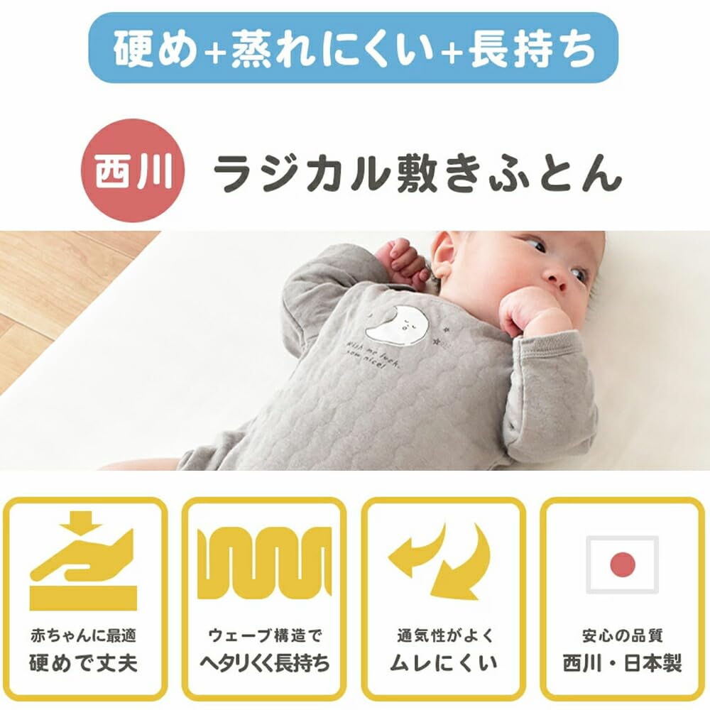 西川　ベビーラジカル敷きふとん　ミニサイズ 楽天市場】西川 ベビー ラジカル 敷布団 ミニ コンパクト ベビー